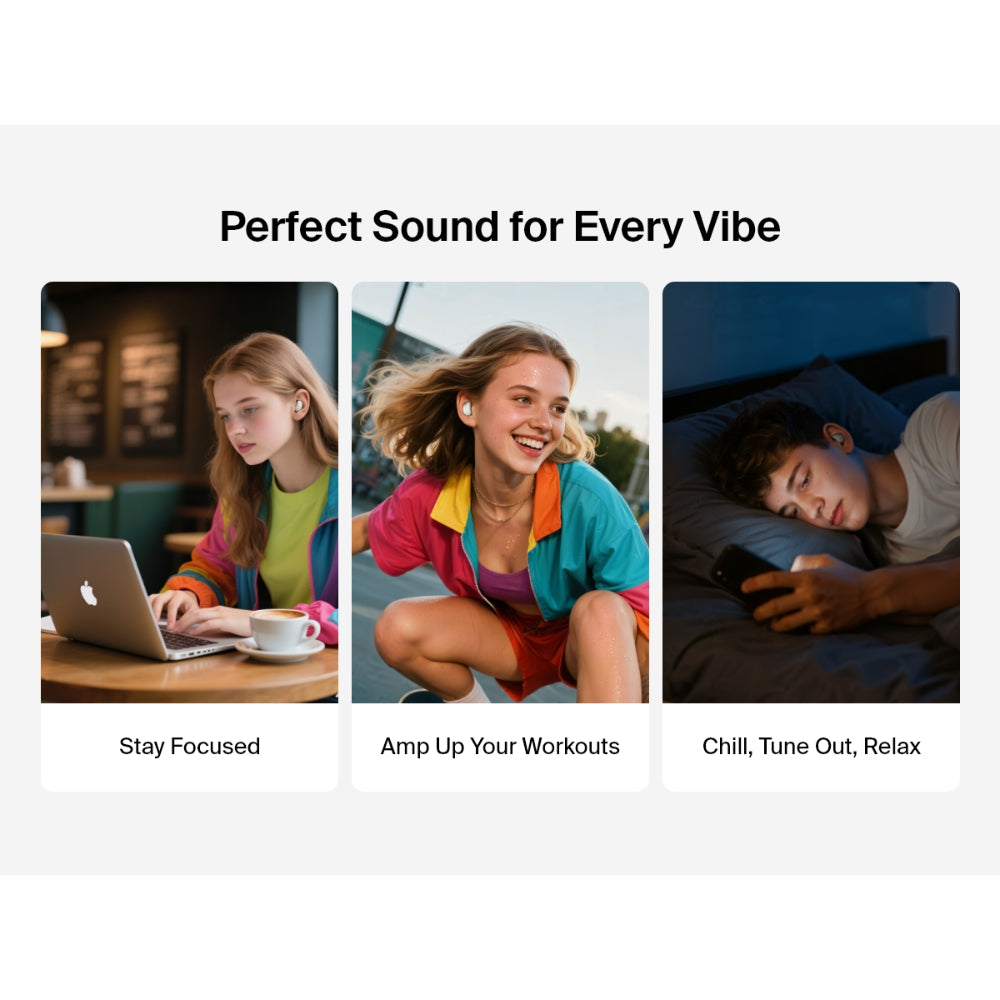 Belkin SoundForm Anywhere Wireless Earbuds, Bluetooth Earphones with Long-Lasting Comfort, IPX4 Waterproof Lightweight Earbuds for iPhone, iPad, Tablet, Laptop, Biking, Running & More - Cream