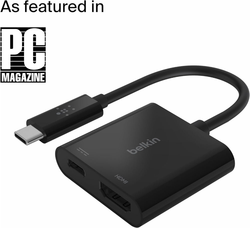 Belkin - Usb-C To Hdmi 60W Power Delivery - Black