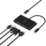 Belkin - USB-C to HDMI, VGA, USB-A and Gigabit Ethernet - Black