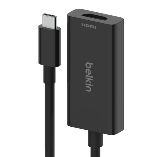 Belkin Connect USB-C to HDMI 2.1 Adapter| 8K, 4K, HDR Compatible HDMI display, Plug & Play Audio/Video Accessory for MacBook, Chromebook, PC & other devices - Black