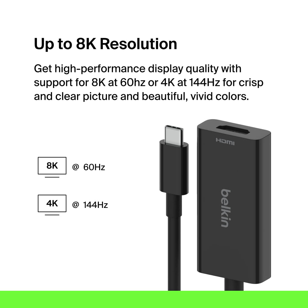 محول بيلكين لتوصيل USB-C إلى HDMI 2.1 - أسود