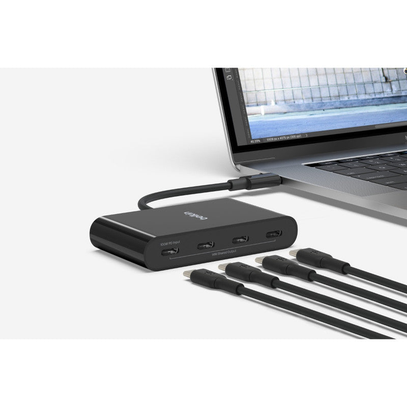 [OPEN BOX] BELKIN USB-C to 4-Port USB-C Hub - Black