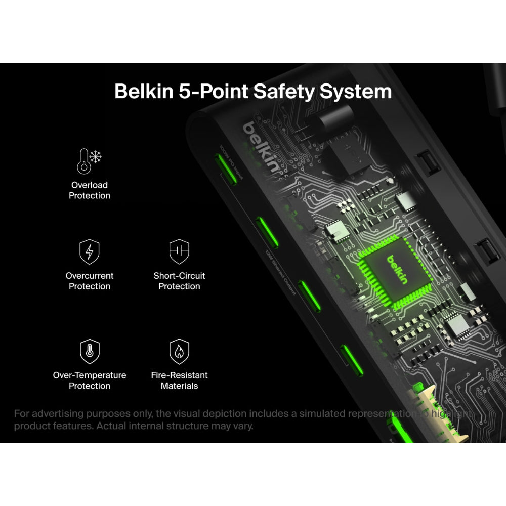 Belkin USB C Hub, 5-Port Hub w/ 4K HDMI Display @ 60Hz, 100W Power Delivery, Fast Data Transfer 10Gbps, USB C Multiport Adapter - Compatible with MacBook, iPad Pro, Chromebook, & More
