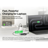 Belkin USB C Hub, 5-Port Hub w/ 4K HDMI Display @ 60Hz, 100W Power Delivery, Fast Data Transfer 5Gbps, USB C Multiport Adapter for MacBook, iPad Pro, Chromebook, & More - Upgraded HDMI 2.0 - Grey