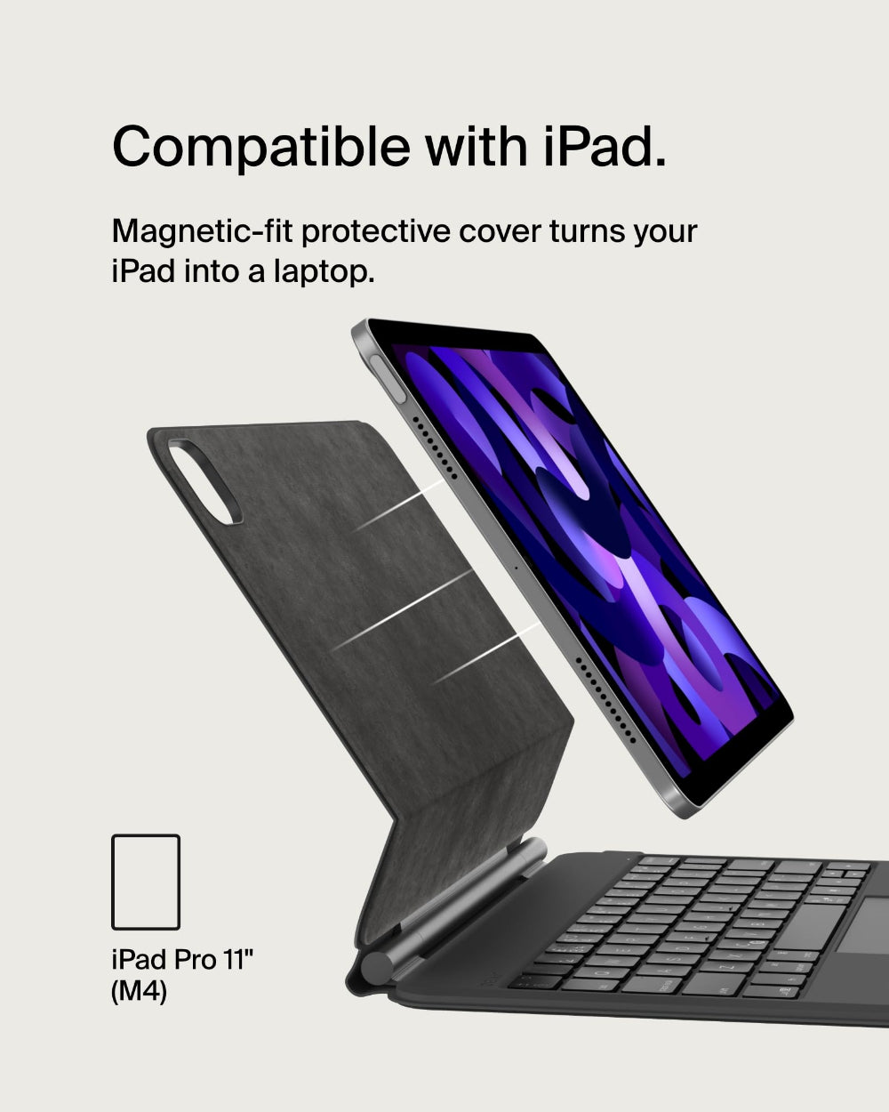 BELKIN Keyboard Magnet Folio For Ipad Pro 11 M4 Uk