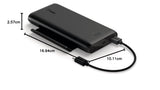 [OPEN BOX] BELKIN BoostCharge Power Bank 10K mAh 15W Quick Charge 2x USB-C, 2x USB-A Ports - Black