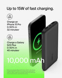 [OPEN BOX] BELKIN BoostCharge Power Bank 10K mAh 15W Quick Charge 2x USB-C, 2x USB-A Ports - Black