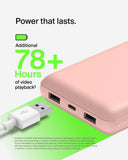 باور بانك بيلكين بوست تشارج 20 ألف 15 واط، منفذ USB-C واحد ومنفذان USB-A - ذهبي وردي