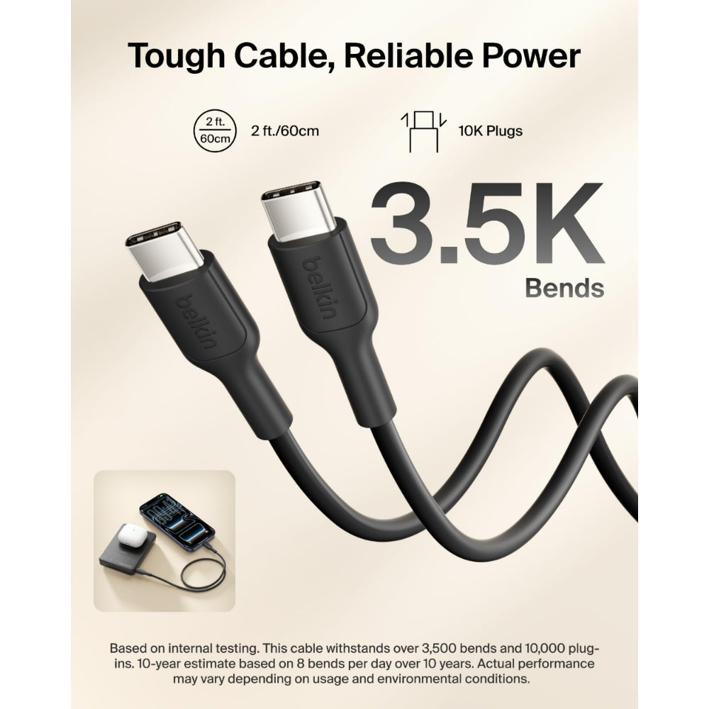 Belkin BoostCharge Slim Magnetic Power Bank 10K | Qi2 15W Wireless Charging, 30W USB-C, Built-In Kickstand, for iPhone 18/17/16/15/14/13/12 and Samsung Phones w/ Magnetic Case, Black