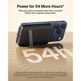 Belkin BoostCharge Slim Magnetic Power Bank 10K | Qi2 15W Wireless Charging, 30W USB-C, Built-In Kickstand, for iPhone 18/17/16/15/14/13/12, Samsung Phones w/ Magnetic Case, White