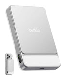 Belkin UltraCharge Slim Magnetic Power Bank 10K | Qi2 25W Wireless Charging, 30W USB-C Port, Digital Display, for iPhone 18/17/16/15/14/13/12, Samsung Phones w/ Magnetic Case, White