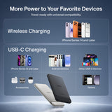 Belkin Ultracharge Pro Slim Magnetic Power Bank 5K | Qi2 15W Wireless Charging, Boostsolid Cell, Usb-C Charging, Or Iphone 18/17/16/15/14/13/12, Samsung Phones W/ Magnetic Case, Sand Metallic