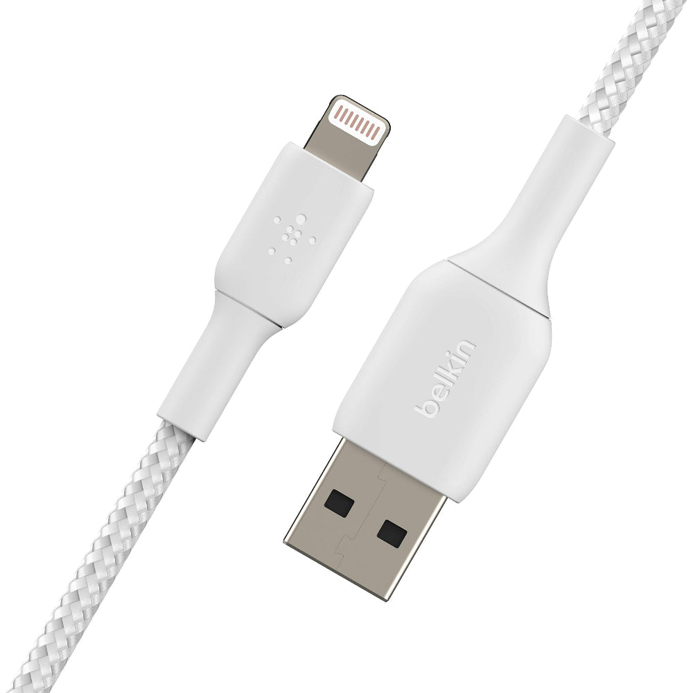 Belkin - Boost Charge USB-A to Lightning Braided Cable 1Meter - White