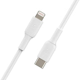 Belkin BOOST CHARGE USB-C to Lightning Cable 3Ft/1m - Fast Charging MFI cable for Apple iPhone 12/11 Pro Max/12/11 Pro/12 Mini/12/11/XR/XS/X Max/8/8 Plus iPad/iPad Mini - White