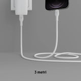 كابل بيلكين بوست تشارج فليكس USB-C إلى لايتنينج - 3 أمتار - أبيض