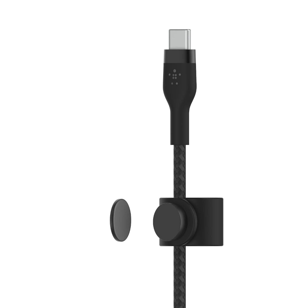 Belkin BOOST?CHARGE Pro Flex USB-C to Lightning Cable 1 Meter - MFi Certified, 25x more Heavy Duty, Includes Cable Clip, for Apple iPhone 13/12/11 Pro/Pro Max/Mini/X/8/8 Plus/iPad/Airpods - Black
