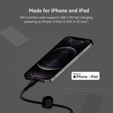 Belkin BOOST?CHARGE Pro Flex USB-C to Lightning Cable 1 Meter - MFi Certified, 25x more Heavy Duty, Includes Cable Clip, for Apple iPhone 13/12/11 Pro/Pro Max/Mini/X/8/8 Plus/iPad/Airpods - Black