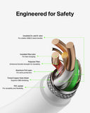 كابل بيلكين - PVC - من نوع C إلى C - 2.0 - 1 متر - أبيض - عبوة من قطعتين