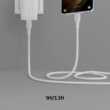 Belkin BoostCharge Flex silicone USB-C Cable, USB-IF certified USB C to USB type C Fast Charging for iPhone 15, Samsung Galaxy S23, iPad, MacBook, Note, Pixel, more - 1m, 2pack, Black/White