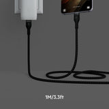 Belkin BoostCharge Pro Flex Braided USB-C to USB-C Charge & Sync Cable 1M| Fast Charge Power Delivery, Heavy Duty, for Apple MacBook Air/Pro, iPad Pro/Air/Mini, Samsung Galaxy S23/22 Ultra - Black