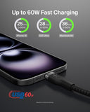 Belkin BoostCharge Pro Flex silicone USB-C Cable, USB-IF certified USB C to USB type C Fast Charging for iPhone 15, Samsung Galaxy S23, iPad, MacBook, Note, Pixel, more - 1m, 2pack, black/white
