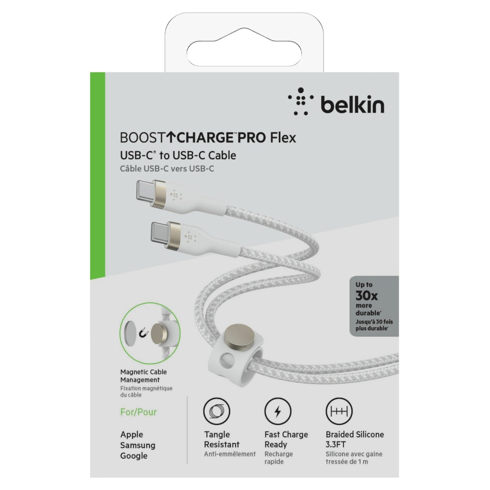 BELKIN Boost Charge USB-C to USB-C Braided Cable 1 Meter - White