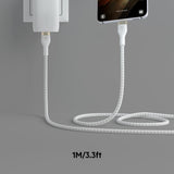 Belkin BoostCharge Pro Flex Braided USB-C to USB-C Charge & Sync Cable 1M| Fast Charge Power Delivery, Heavy Duty, for Apple MacBook Air/Pro, iPad Pro/Air/Mini, Samsung Galaxy S23/22 Ultra - White
