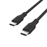 Belkin BoostCharge USB-C to USB-C Braided Cable (3M) 100 Watts - Ultra Fast Charging & Data Cable, USB2.0, 100W PD, USB-IF Certified, for Apple MacBooks, iPad, Windows Laptops, Chromebook -Black