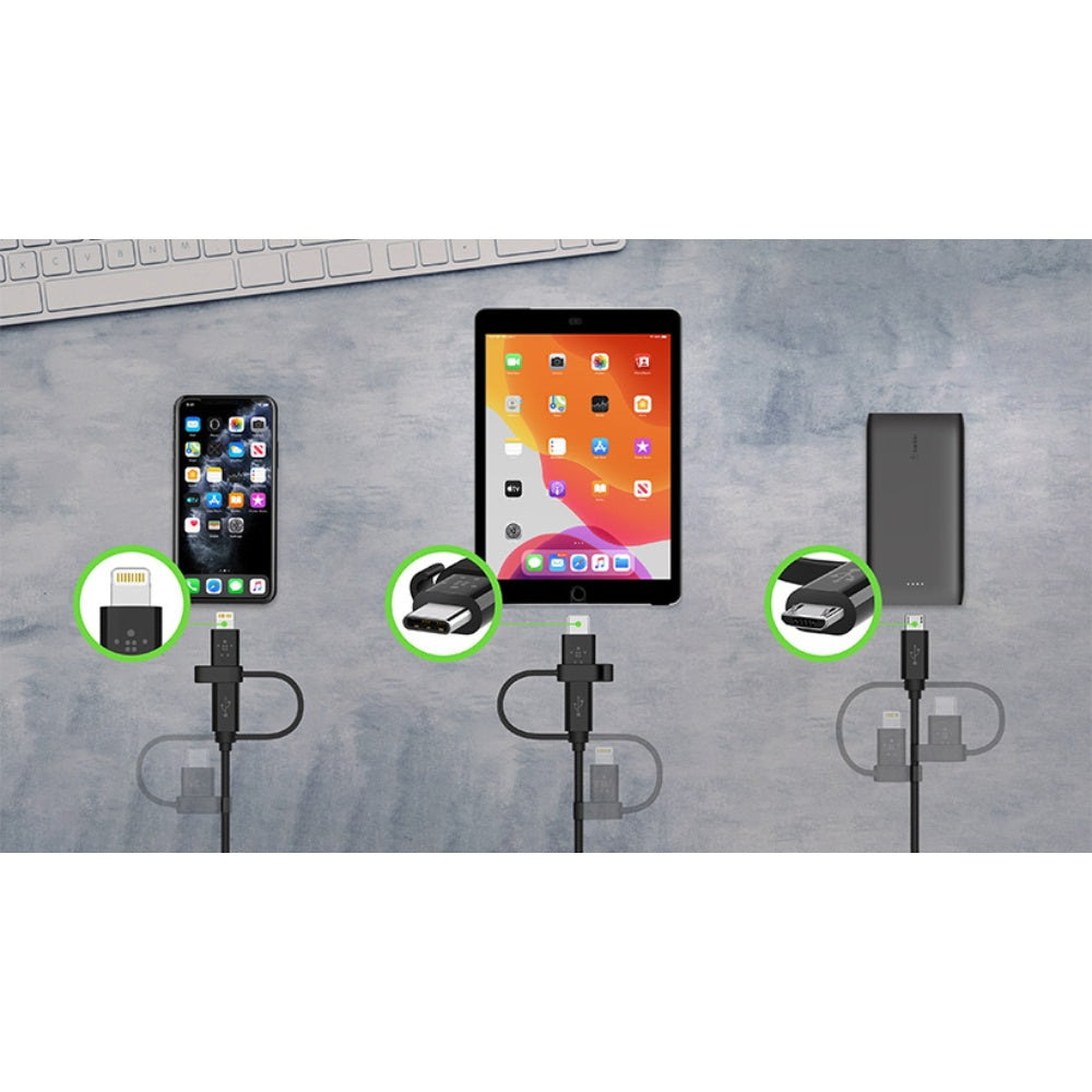 BELKIN BoostCharge Pro Universal - All in 1 Cable 15W - Black