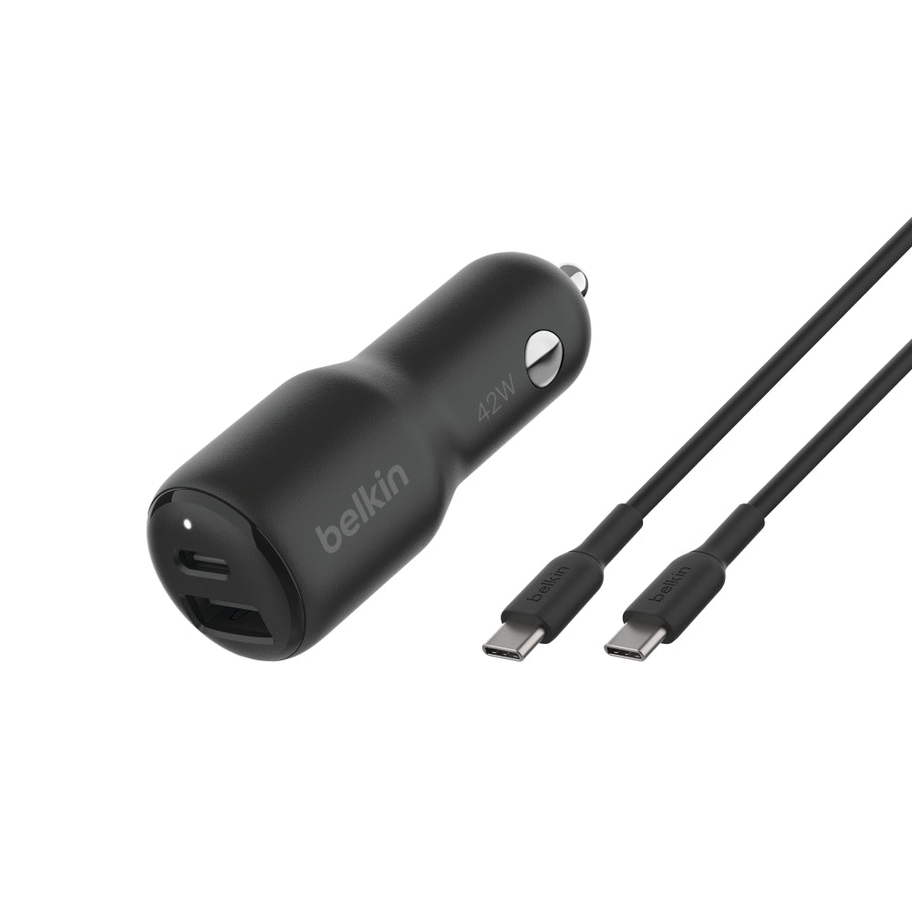 BELKIN Car Charger 42W 1 USB-C 30W 1 USB-A 12W Black