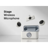 Belkin Stage Wireless Microphone, Dual Omnidirectional Mics with USB-C Receiver, 100m Range, 36H Battery, Noise Reduction, Magnetic Clip, for Content Creators & Vlogging - Sand
