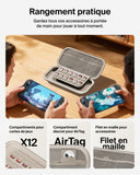 Belkin Gaming Travel Case for Nintendo Switch 2| Travel Storage Case with Game Card Storage, Hidden AirTag Pocket, Water-Resistant Exterior, Sand