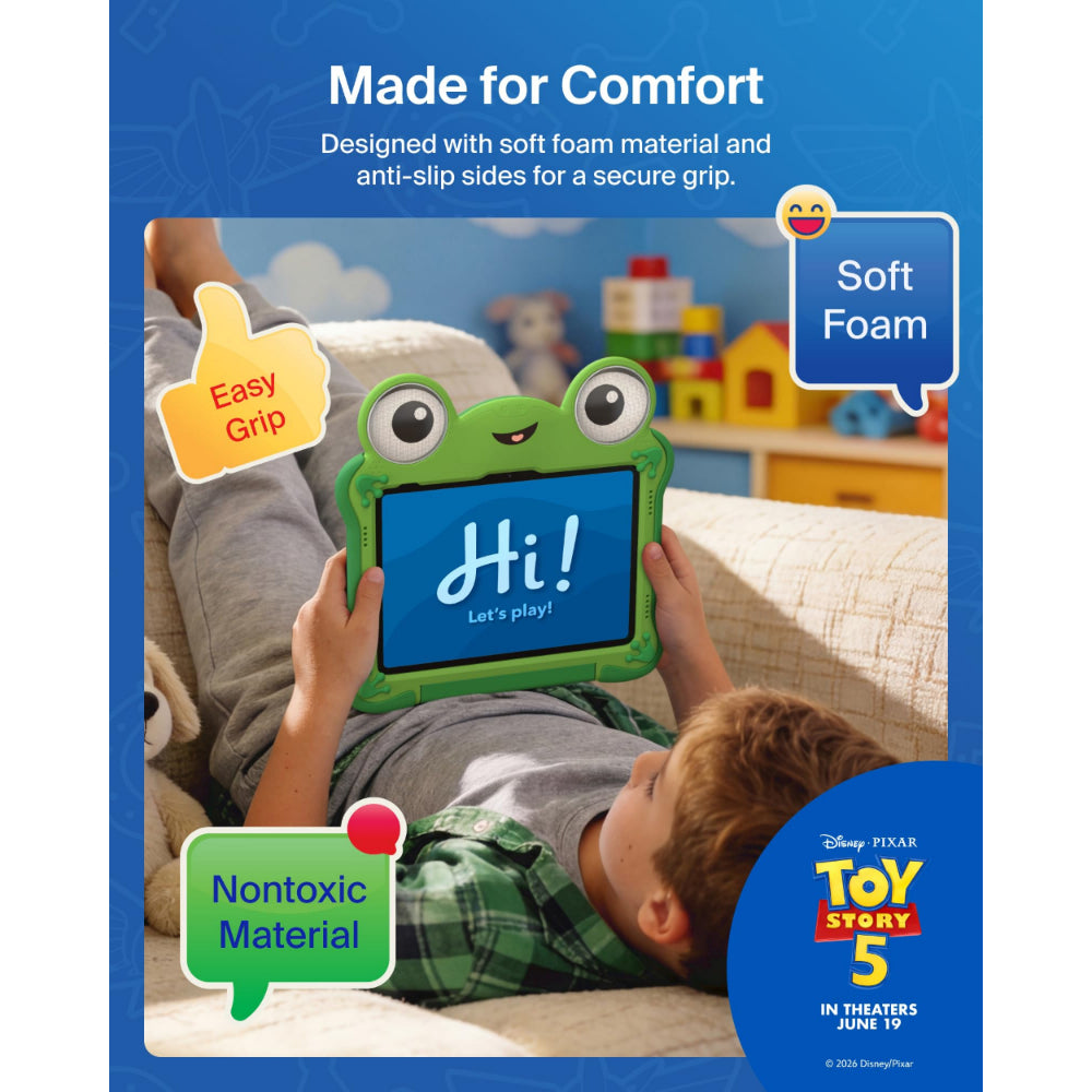 Belkin Disney Toy Story 5 Lilypad Case for iPad 10th/11th Gen (A16)| iPad case for Kids with Kickstand & Handle, Lightweigh Easy-grip, Shock Absorbing Drop Protection Case, Green