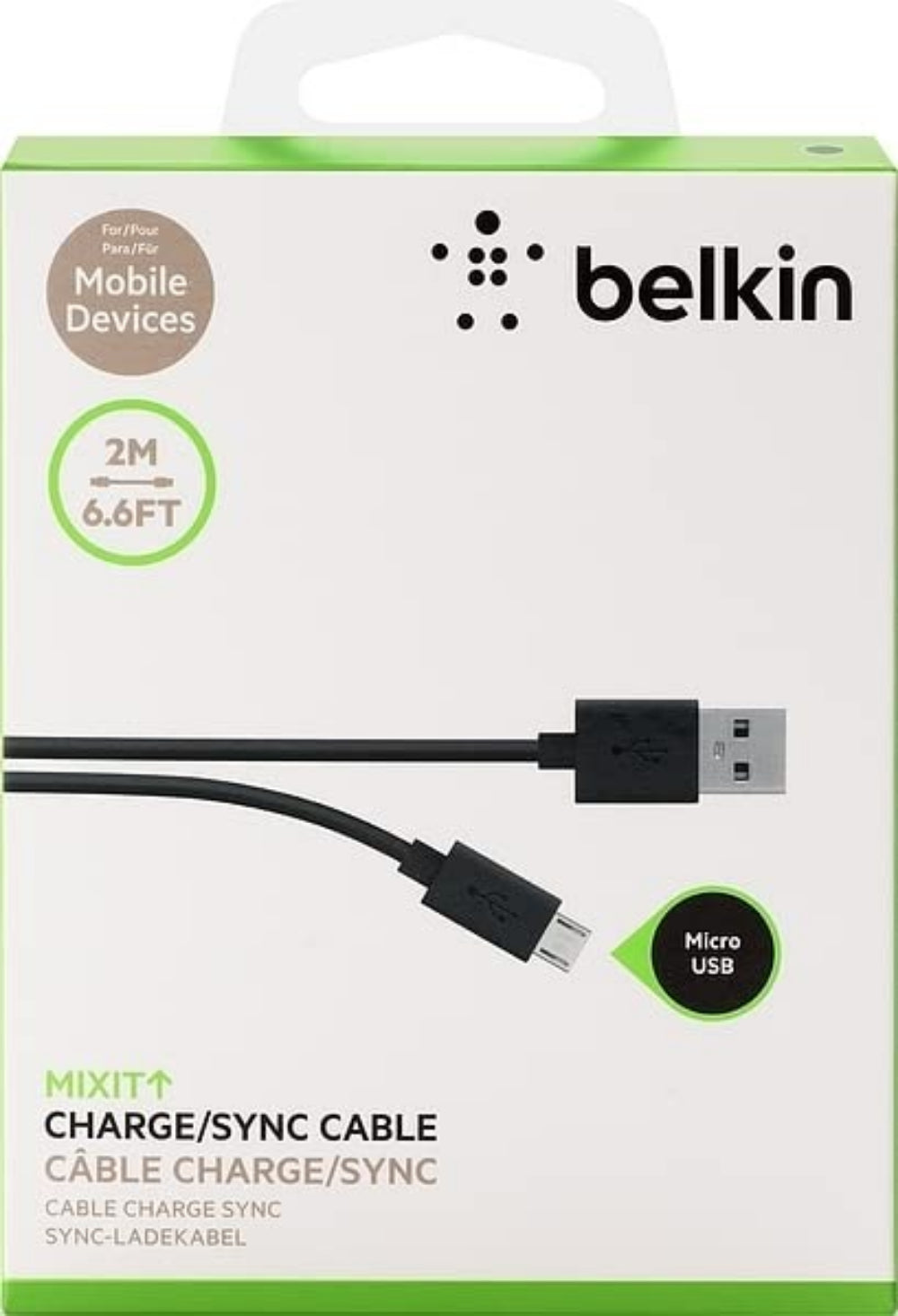 كابل شحن ومزامنة BELKIN MIXIT Micro USB - أسود