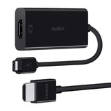 [مفتوح العلبة] محول بيلكين من USB-C إلى HDMI مع كابل HDMI ممتاز بطول 2 متر - أسود