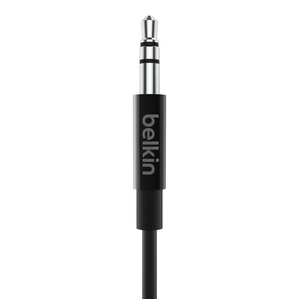 Belkin RockStar USB-C to 3.5mm Aux Cable| 3-Ft  Audio Cable, PVC Jacket with Aluminum Heads, Heavy Duty, for iPhone 15, Samsung Galaxy S23, Z Fold, iPad, MacBook, Pixel, more - Black