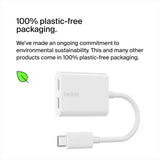 محول بيلكين روكستار 1X USB-C للصوت 1X USB-C للشحن -