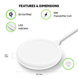 Belkin - Boost Up Wireless Charging Pad 10W ( AC Adapter Not Included) - White