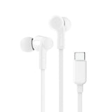 Belkin SoundForm Headphones - Wired In-Ear Earphones With Microphone - Wired Earbuds For iPad Mini, Galaxy & More With USB-C Connector (USB-C Headphones) (White)