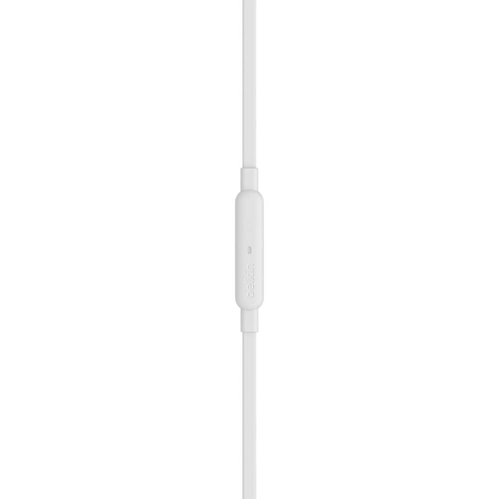 Belkin SoundForm Headphones - Wired In-Ear Earphones With Microphone - Wired Earbuds For iPad Mini, Galaxy & More With USB-C Connector (USB-C Headphones) (White)