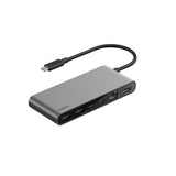 Belkin Multiport Hub8In1 C To (2 Usba 1 Usbc 1 Usbc Pd 1 Ethrnt 1 Hdmi 1 Micro Sd 1 Sd) Space Grey
