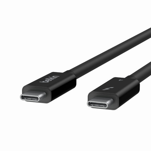BELKIN Connect Thunderbolt 4 Cable, 1M| USB-C to USB-C Ultra Hi-Speed 40Gbps Bandwidth, Fast Charging 100W PD, for MacBooks, iPhones, iPads, and USB-C devices - Black