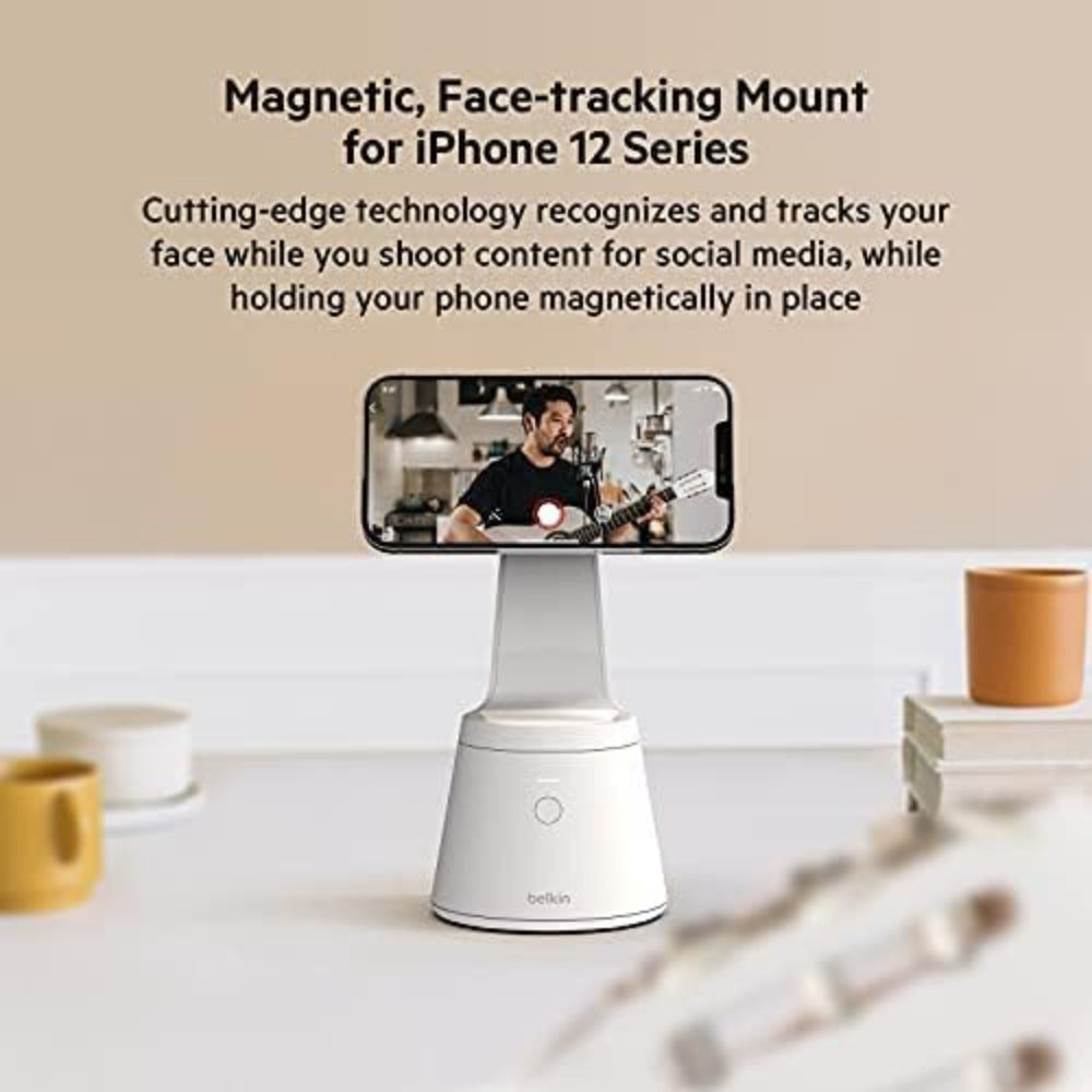 [OPEN BOX] BELKIN Magnetic Phone Mount With Face Tracking - White
