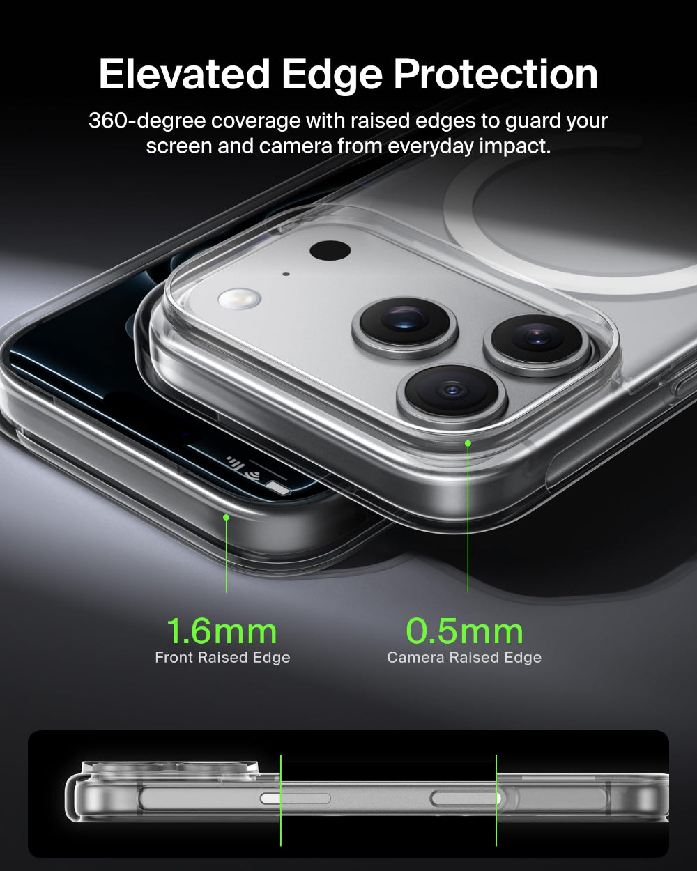 جراب شفاف من بيلكين لهاتف آيفون 17 برو بتقنية شيرفورس الشفافة