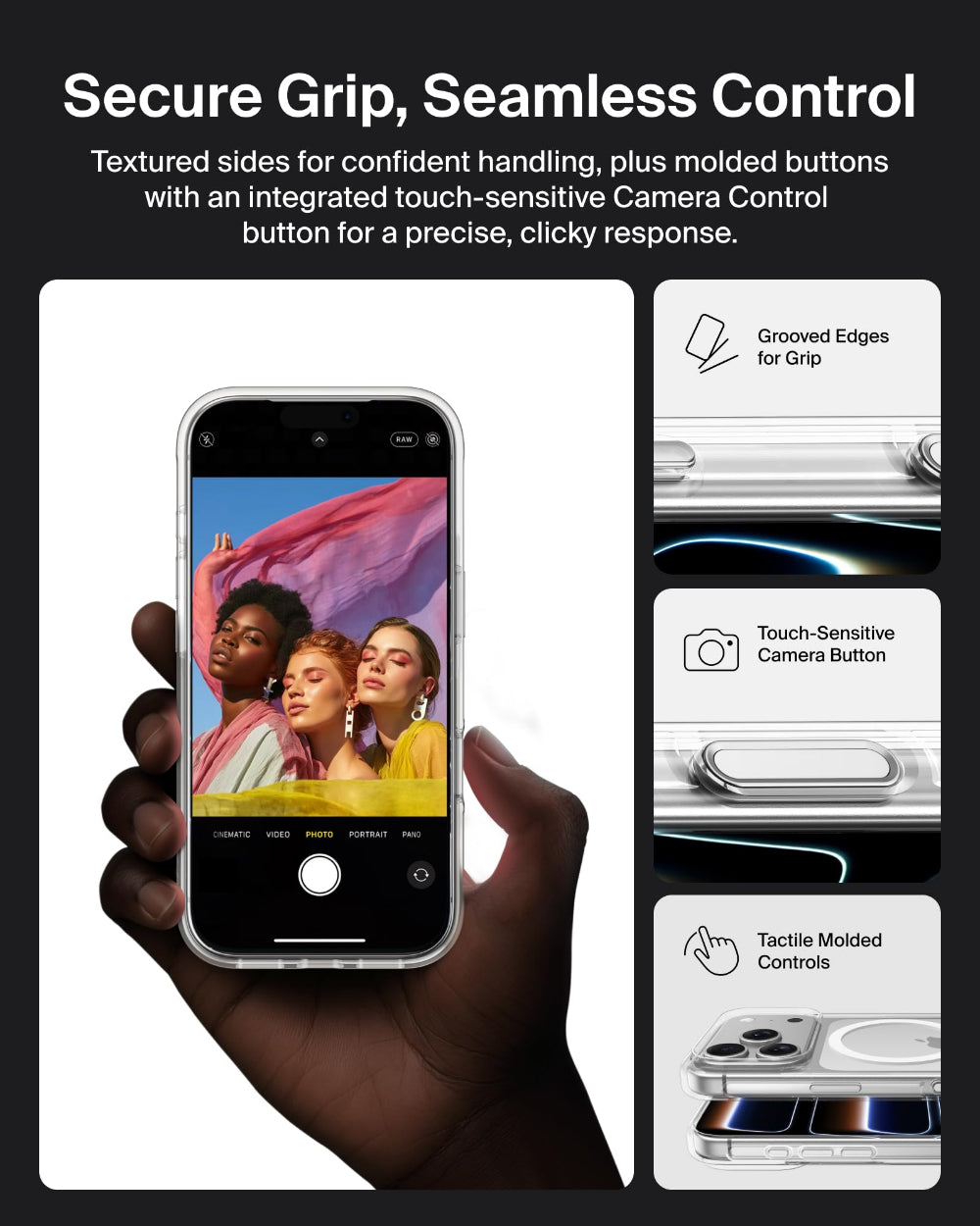 جراب شفاف من بيلكين لهاتف آيفون 17 برو بتقنية شيرفورس الشفافة