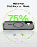 Belkin Grip Case for iPhone 17 6.3", 6 Ft. Drop Protection, MagSafe Compatible, Anti-Scratch, Slim 1.1cm, Raised Edges, Enhanced Grip, Polished Buttons, Made with Recycled Material - Black