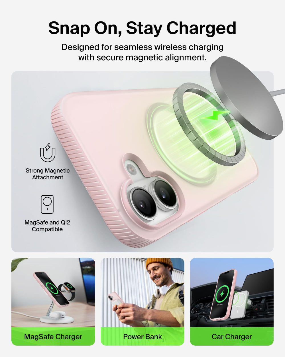 جراب BELKIN Grip لهاتف iPhone 17 Sheerforce Sand
