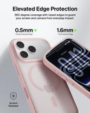 Belkin Grip Case for iPhone 17 Pro 6.3", 6 Ft. Drop Protection, MagSafe Compatible, Anti-Scratch, Slim 1.1cm, Raised Edges, Enhanced Grip, Polished Buttons, Made with Recycled Material - Pink