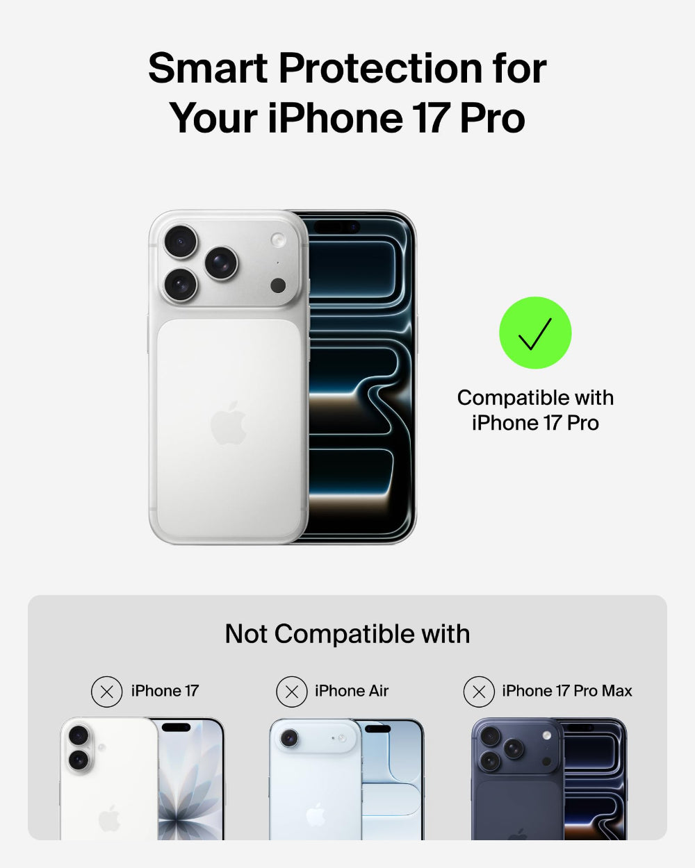 جراب بيلكين ذو الغطاء المانع للانزلاق لهاتف آيفون 17 برو، لون وردي شفاف