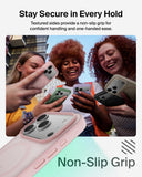 Belkin Grip Case for iPhone 17 Pro 6.3", 6 Ft. Drop Protection, MagSafe Compatible, Anti-Scratch, Slim 1.1cm, Raised Edges, Enhanced Grip, Polished Buttons, Made with Recycled Material - Pink